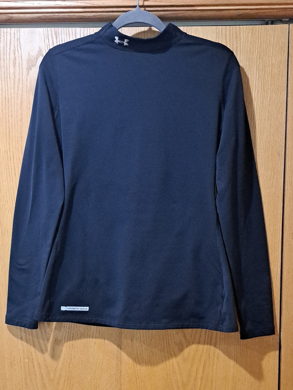 Under Armour Women's Fitted Cold Gear Black Mock Neck Long-Sleeve Top